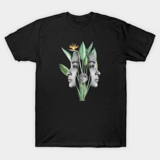 Surreal Floral Collage Art T-Shirt